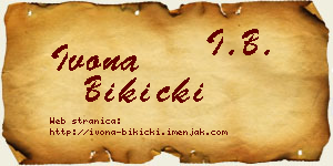 Ivona Bikicki vizit kartica